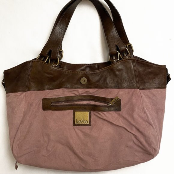 Kooba Distressed Brown Leather Bag With Multi-Buckles - Picture 9 of 15
